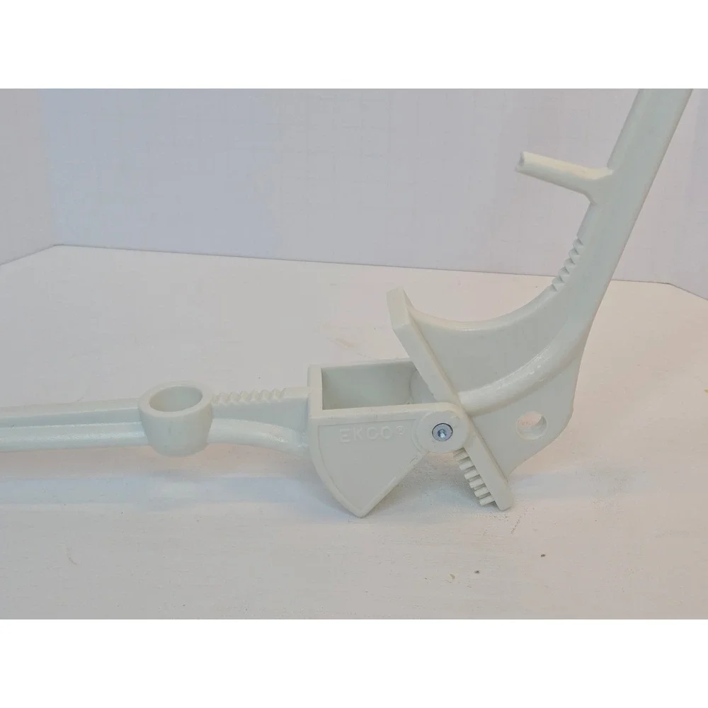 Vintage White Plastic EKCO Garlic Press Cherry Pitter Kitchen Utensil Tool